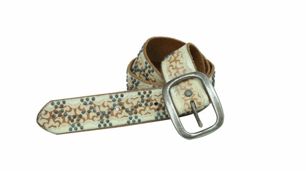 vintage embossed leather belt