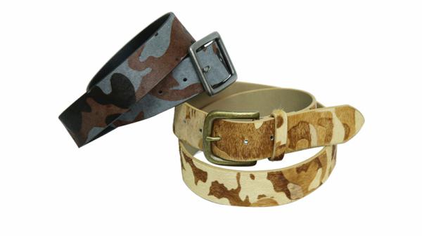 faux horsehair leather belt