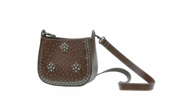 leather studded crossbody bag