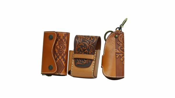 leather western key case