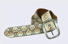 Vintage Embossed Leather Belt