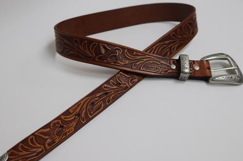 Embossed Leather Belt
