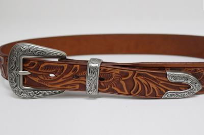 Embossed Leather Belt