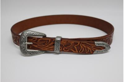 Embossed Leather Belt