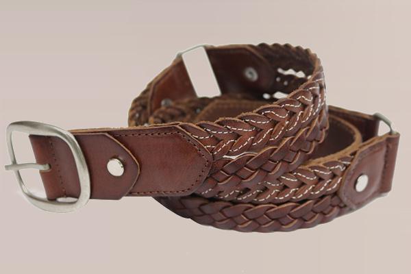 Handmade Leather Braided Belt