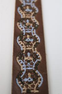 Embroidered Leather Belt