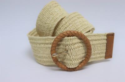 Braided Cotton Belt, Straw Belt